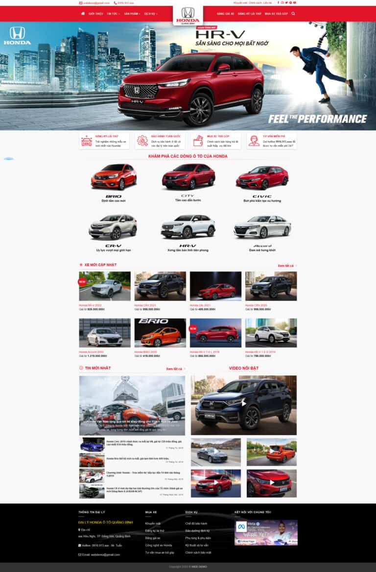Theme wordpress bán xe oto honda 2 giá rẻ