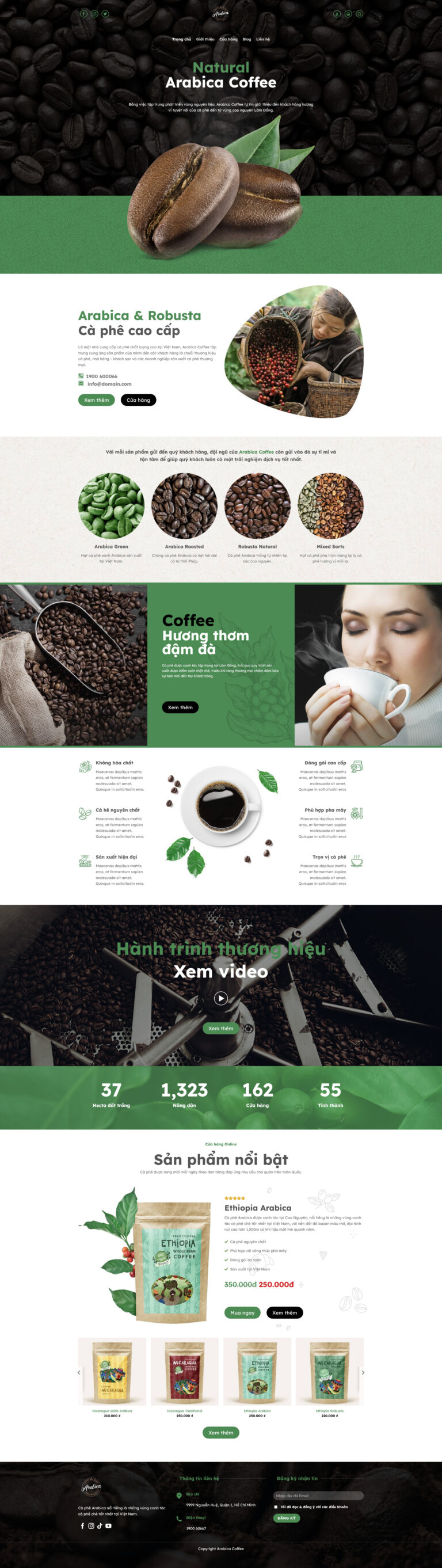Theme WordPress bán cafe nguyên chất 3 giá rẻ chuẩn seo