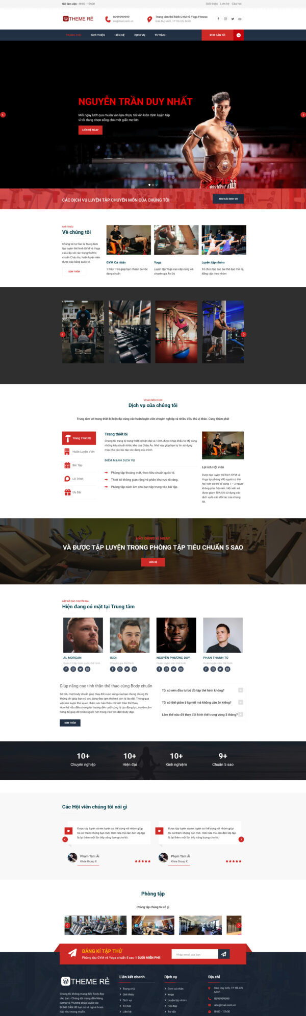 Theme wordpress phòng gym 01 giá rẻ