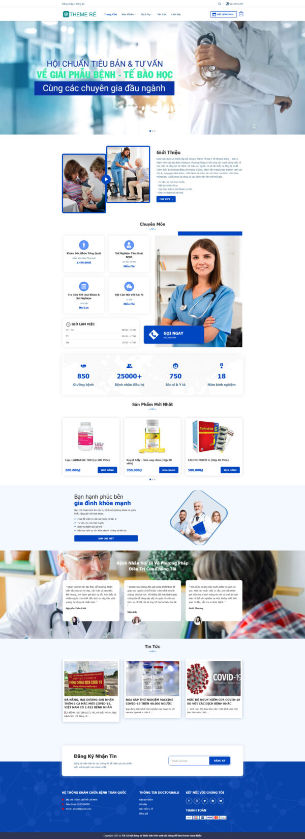 Theme wordpress phòng khám 01 giá rẻ
