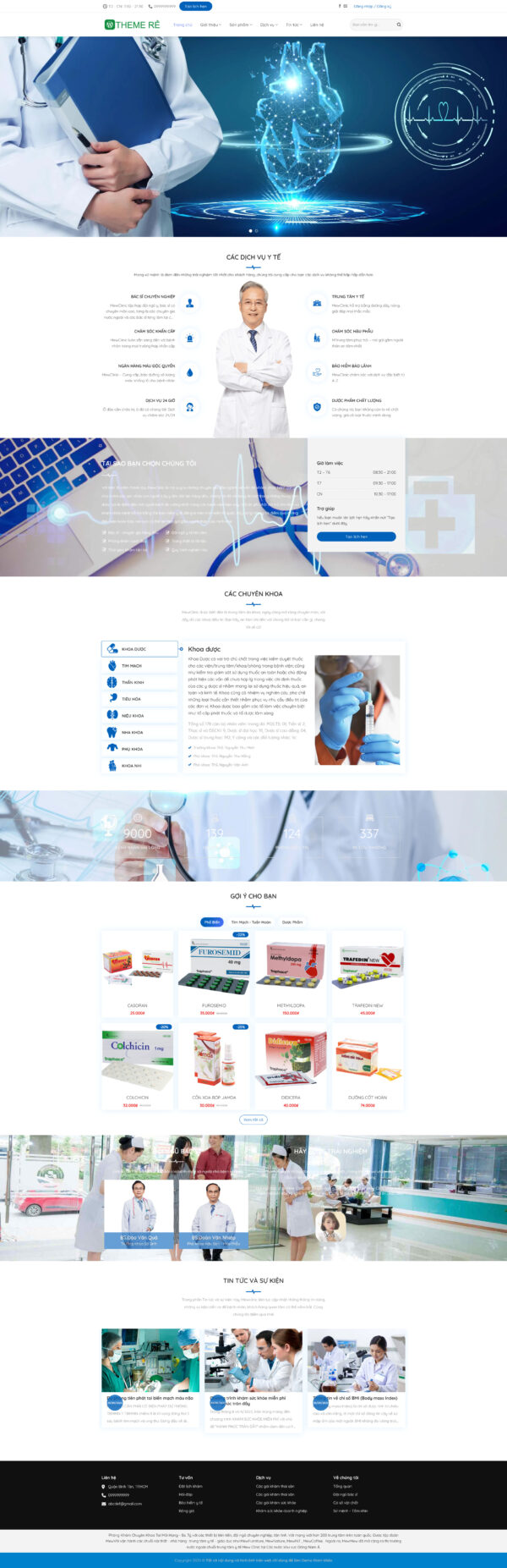 Theme wordpress phòng khám 02 giá rẻ