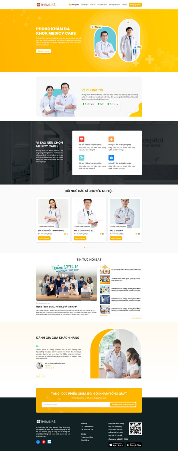Theme wordpress phòng khám 04 giá rẻ