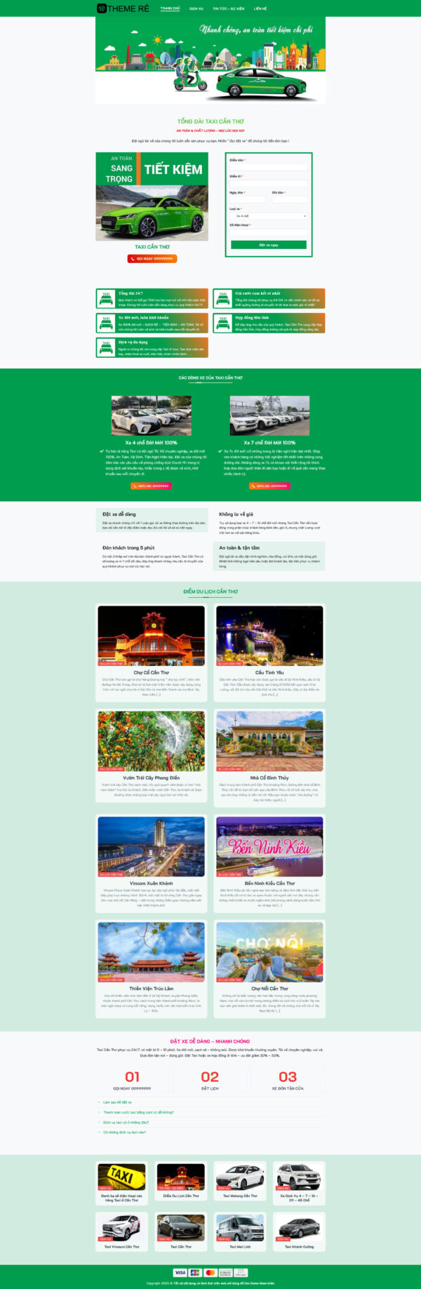 Theme wordpress taxi 01 giá rẻ