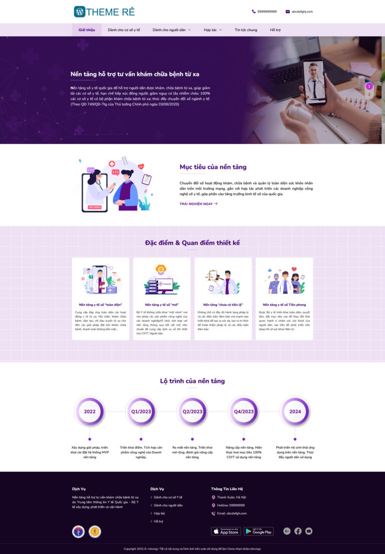 Theme wordpress thông tin y tế 02 giá rẻ