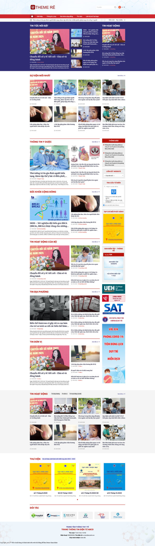 Theme wordpress thông tin y tế 05 giá rẻ