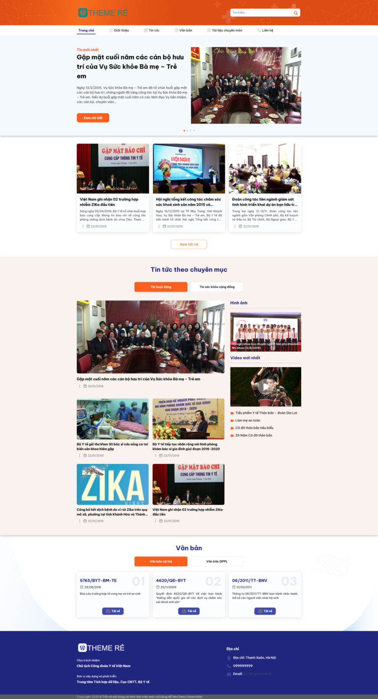 Theme wordpress thông tin y tế 07 giá rẻ