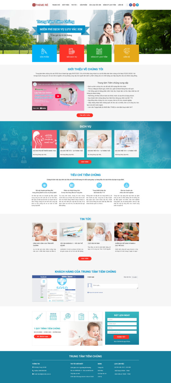 Theme wordpress tiêm chủng giá rẻ